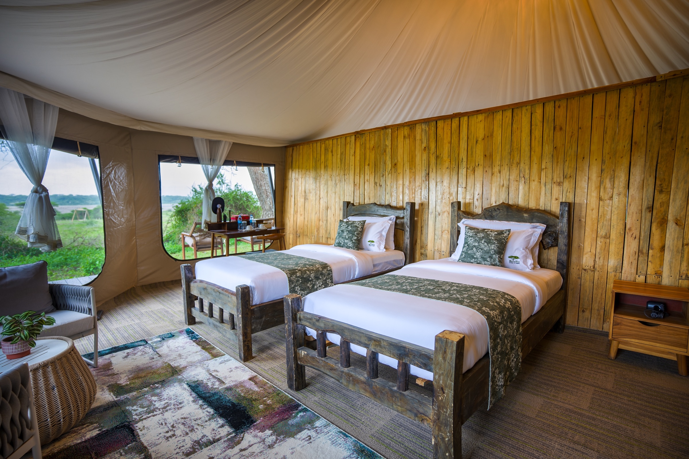 Ndutu family tent spacious interior